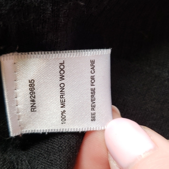 Pendleton Petite Black Merino Wool Draping Cardigan - Size XL - Picture 9 of 11